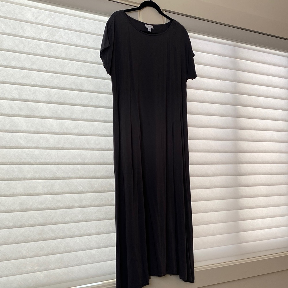 Pure Jill slate gray A-line maxi dress size M